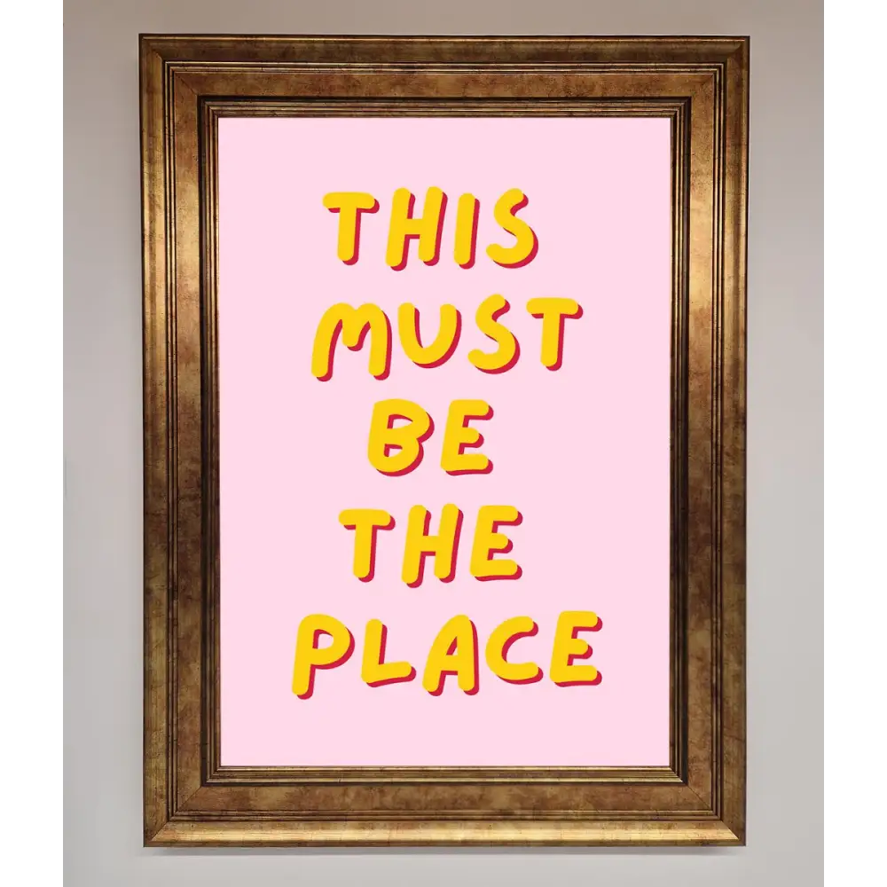 This Must Be The Place Framed Wall Art - A3 (29.7 x 42 cm) / Bronze - Framed Print