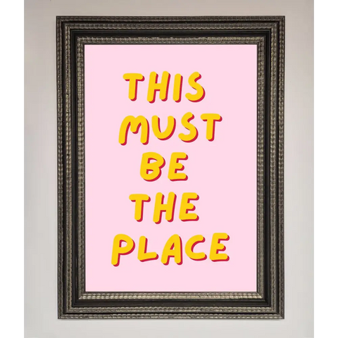 This Must Be The Place Framed Wall Art - A3 (29.7 x 42 cm) / Ornate Silver Black - Framed Print