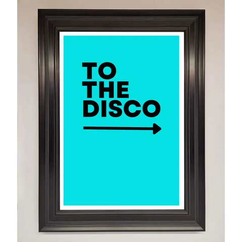 To The Disco Blue Framed Poster - A1 (59.4 x 84.1 cm) / Matt Black - Framed Print