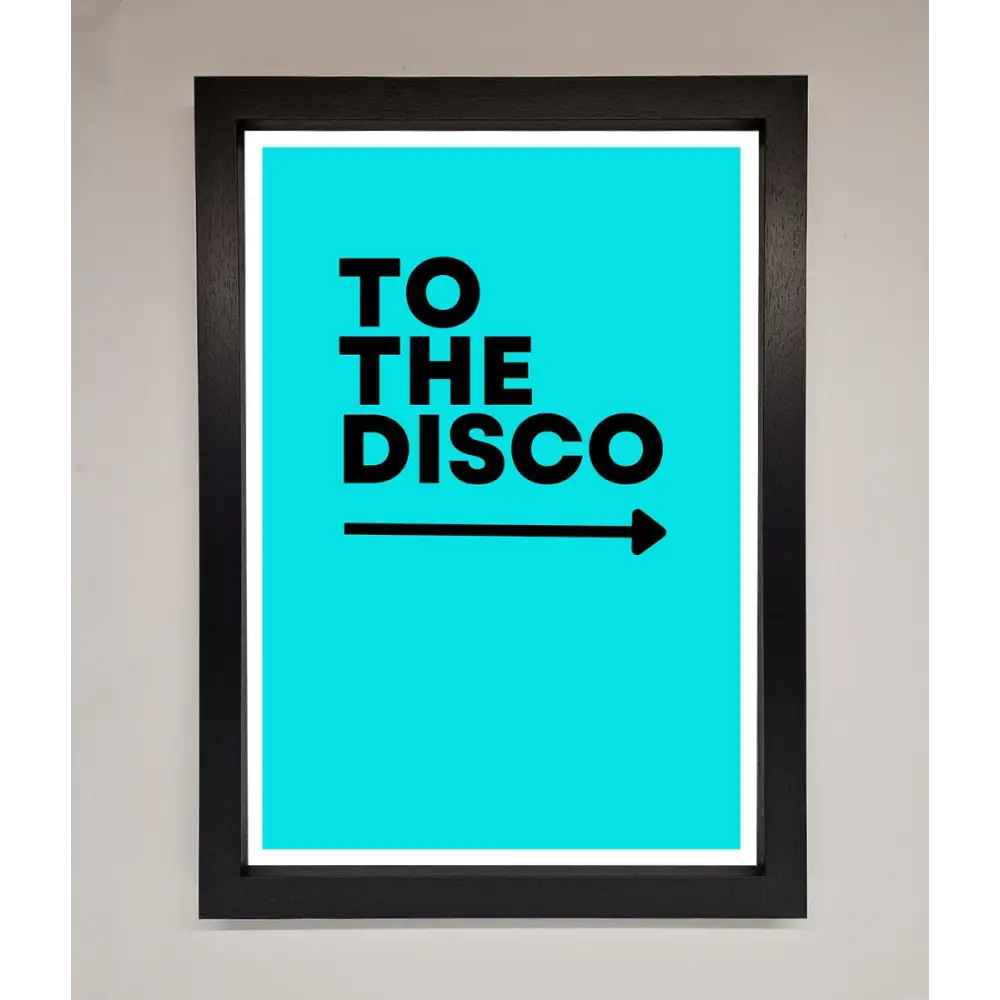 To The Disco Blue Framed Poster - A3 (29.7 x 42 cm) / Black - Framed Print