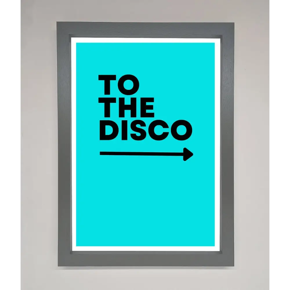 To The Disco Blue Framed Poster - A3 (29.7 x 42 cm) / Dark Grey - Framed Print