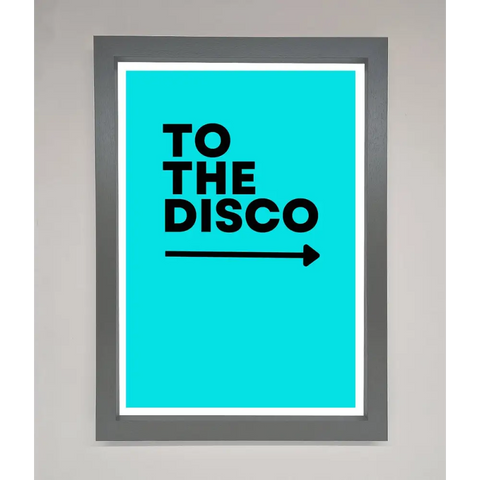To The Disco Blue Framed Poster - A3 (29.7 x 42 cm) / Dark Grey - Framed Print