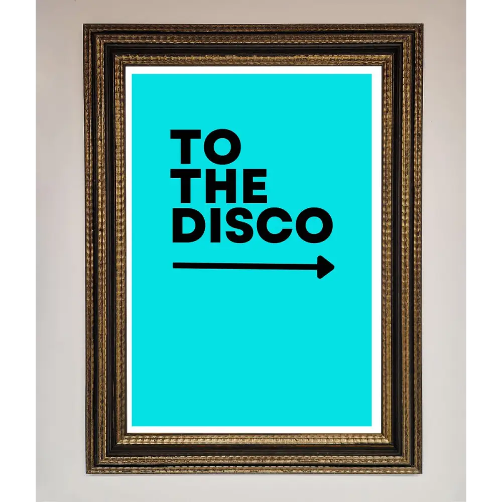 To The Disco Blue Framed Poster - A3 (29.7 x 42 cm) / Ornate Gold Black - Framed Print