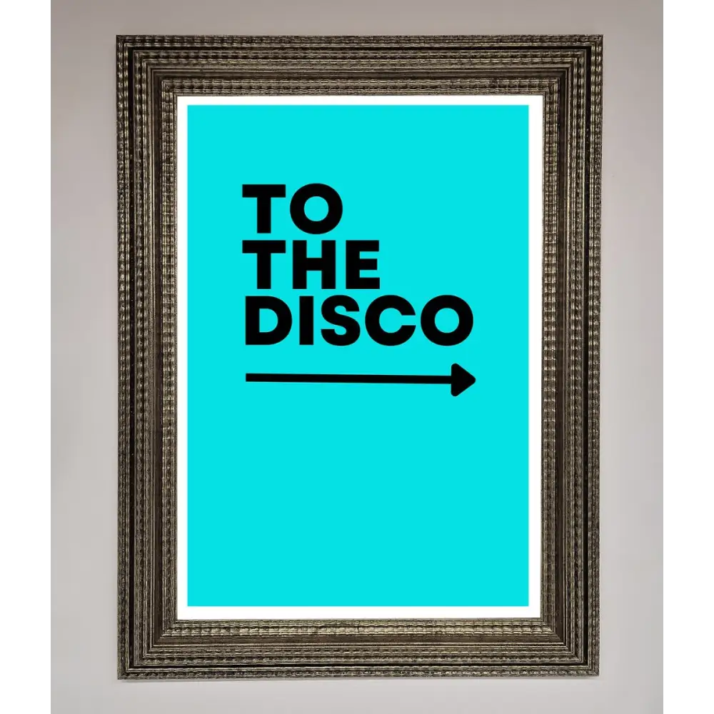 To The Disco Blue Framed Poster - A3 (29.7 x 42 cm) / Ornate Silver - Framed Print