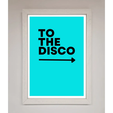 To The Disco Blue Framed Poster - A3 (29.7 x 42 cm) / White - Framed Print