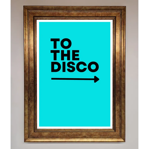 To The Disco Blue Framed Poster - B0 (100 x 141 cm) / Bronze - Framed Print