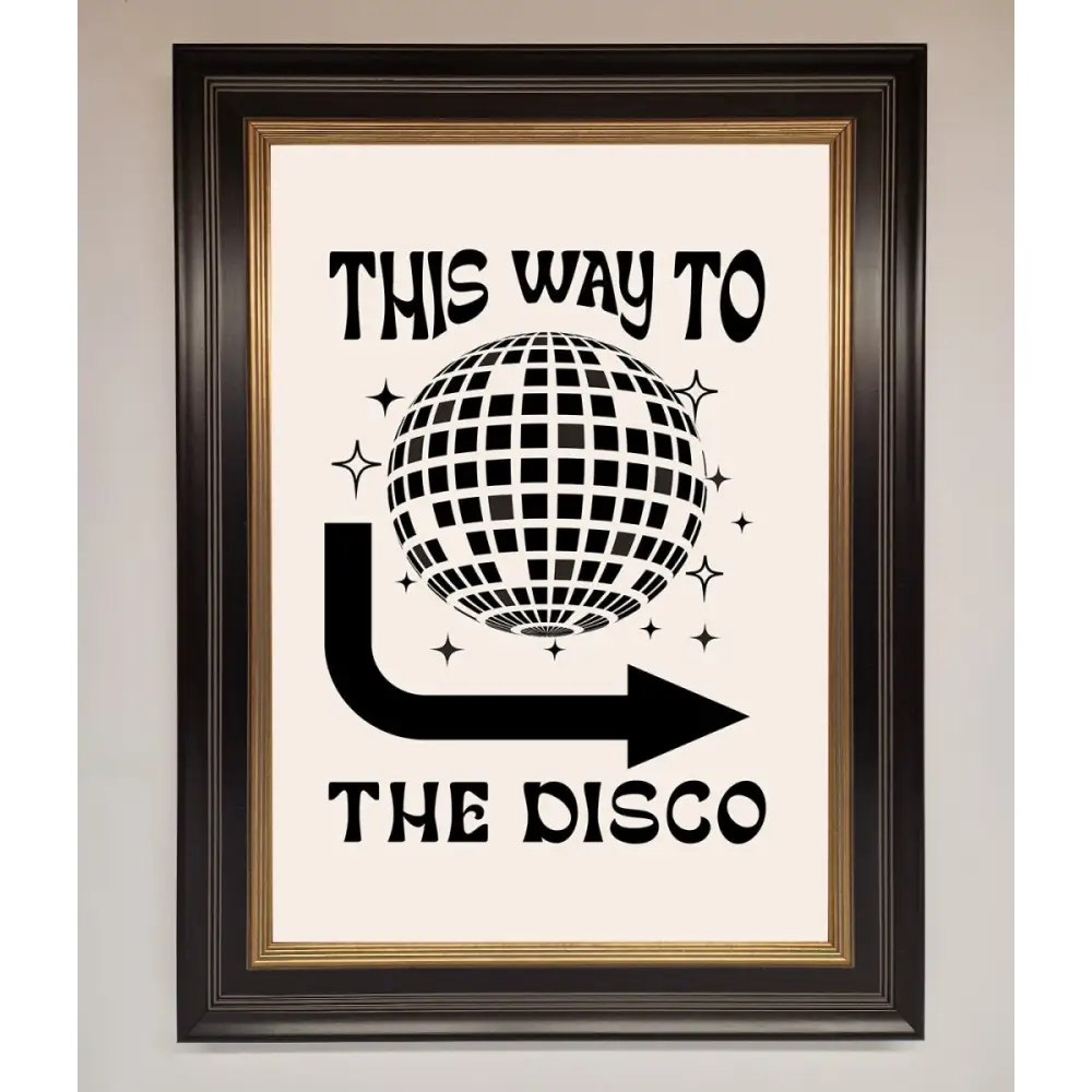 To The Disco Framed Poster - A3 (29.7 x 42 cm) / Black Gold - Framed Print