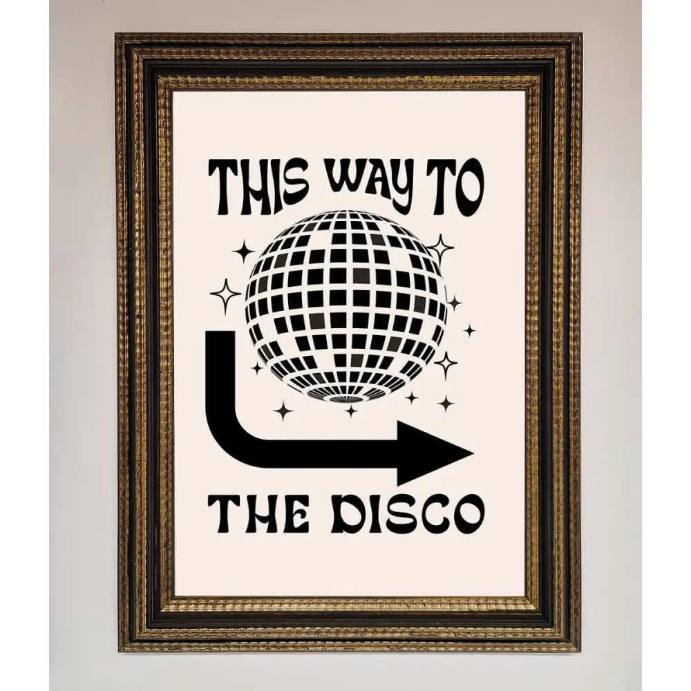 To The Disco Framed Poster - A3 (29.7 x 42 cm) / Ornate Gold Black - Framed Print