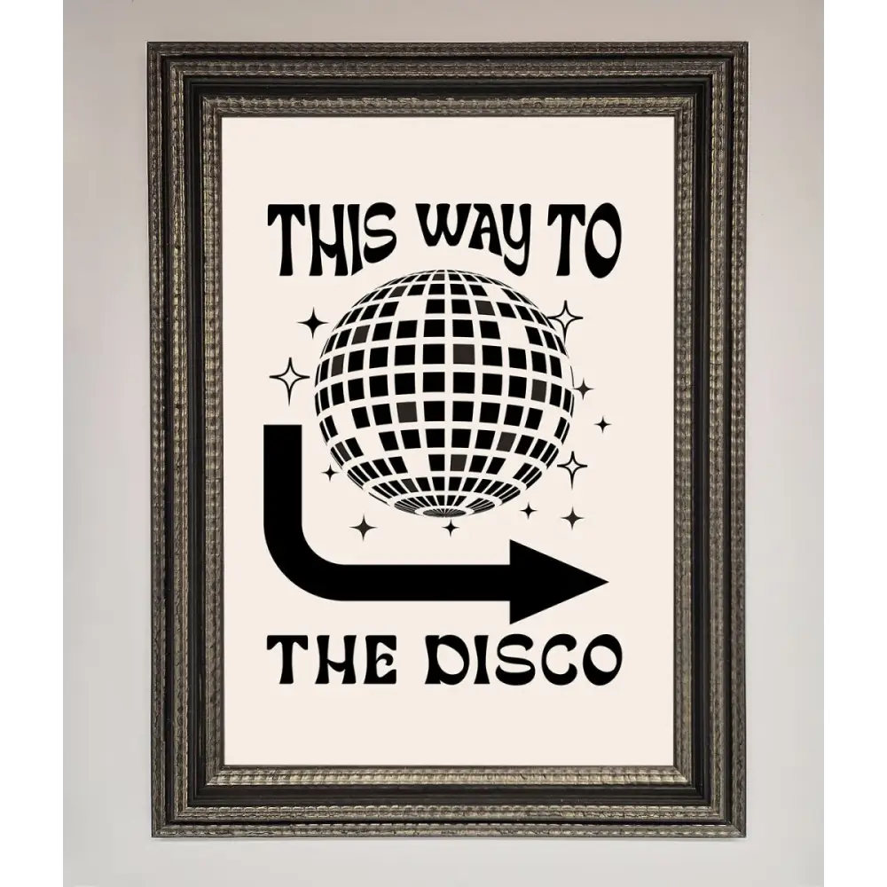 To The Disco Framed Poster - A3 (29.7 x 42 cm) / Ornate Silver Black - Framed Print