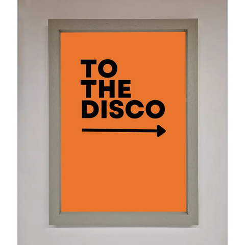 To The Disco Framed Print - A3 (29.7 x 42 cm) / Grey - Framed Print