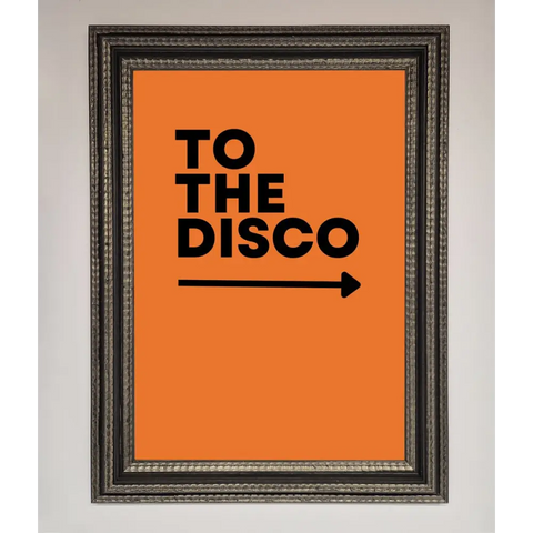 To The Disco Framed Print - A3 (29.7 x 42 cm) / Ornate Silver Black - Framed Print