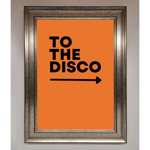 To The Disco Framed Print - A3 (29.7 x 42 cm) / Silver - Framed Print