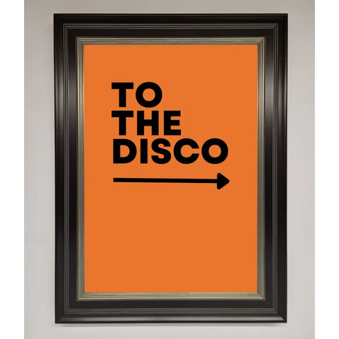 To The Disco Framed Print - B0 (100 x 141 cm) / Black Silver - Framed Print