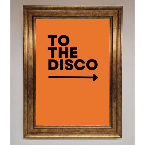 To The Disco Framed Print - B0 (100 x 141 cm) / Bronze - Framed Print