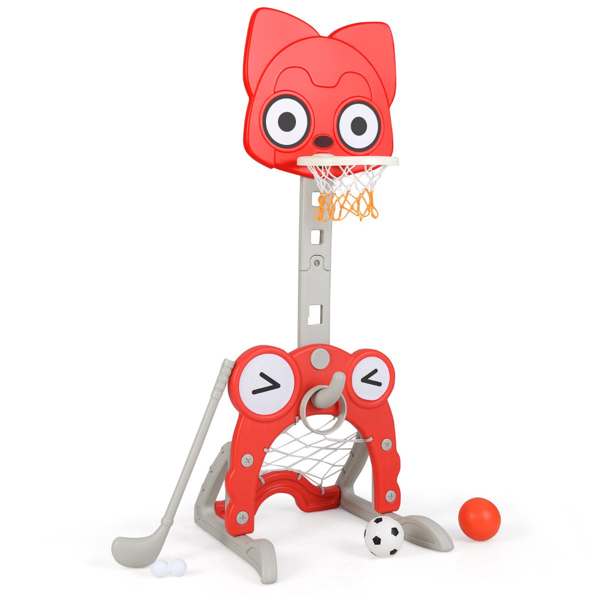 Toddler Basketball Hoop with Rim and Soccer Goal