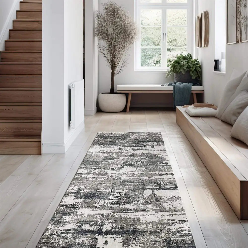 Tokyo Abstract Blue & White Rug - 60X180 cm - Rugs
