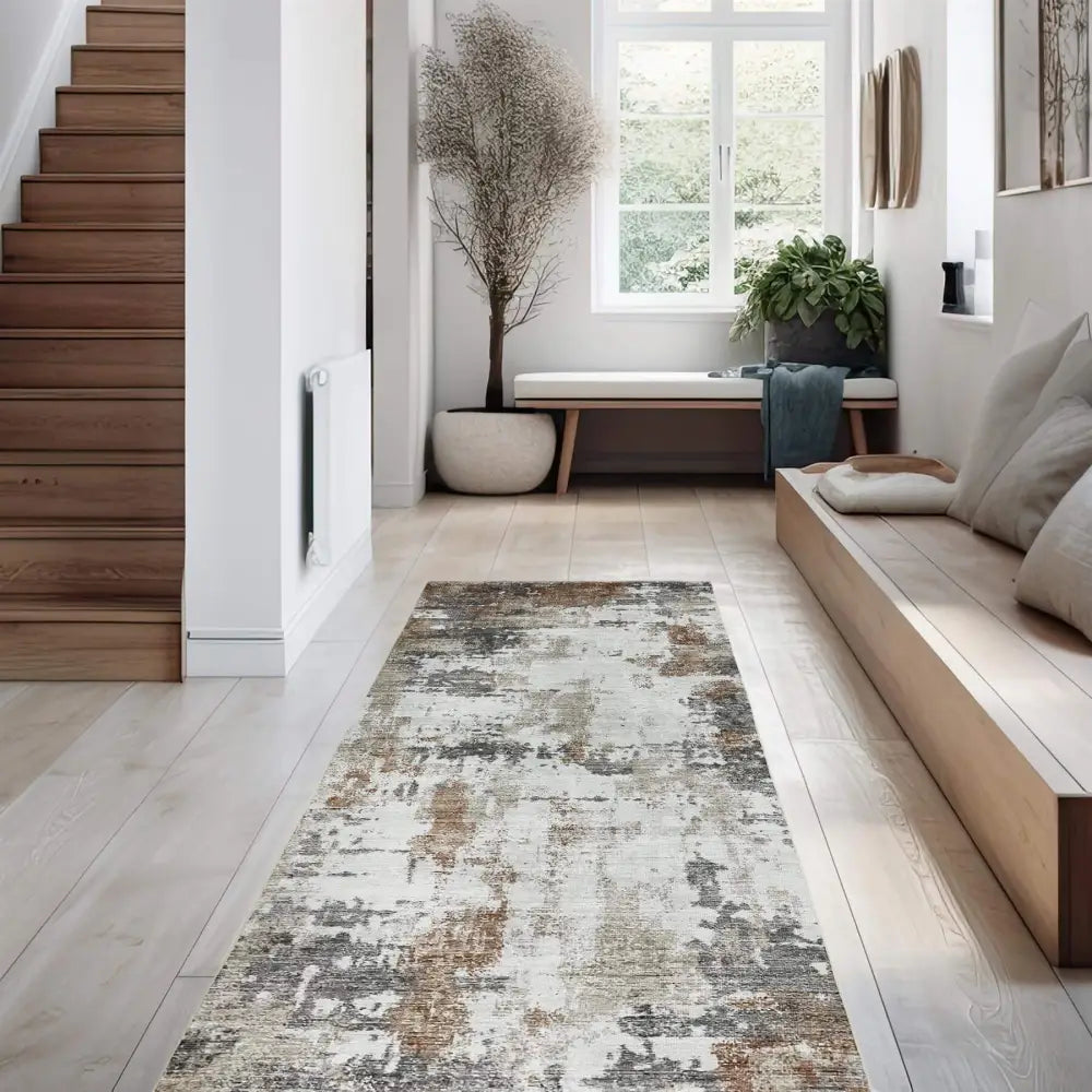 Tokyo Abstract Rust Rug - 60X180 cm - Rugs