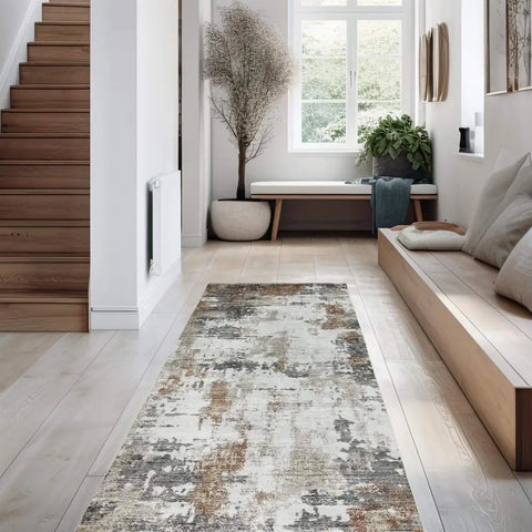 Tokyo Abstract Rust Rug - 60X180 cm - Rugs