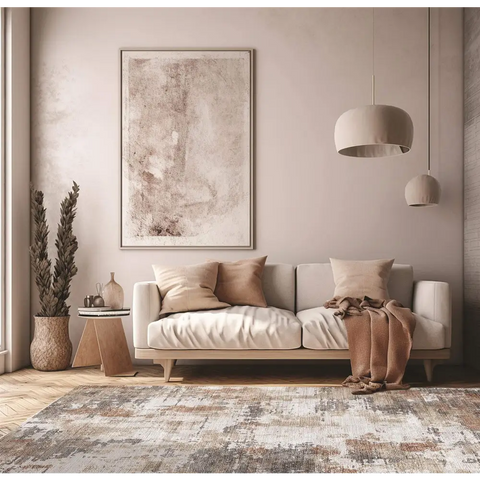 Tokyo Abstract Rust Rug - Rugs