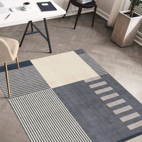 Tokyo Geo Blocks Blue Rug - 120X160 cm - Rugs