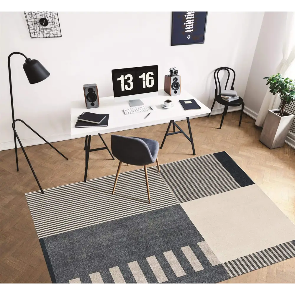 Tokyo Geo Blocks Blue Rug - Rugs