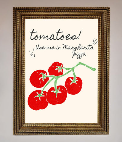 Tomatoes For Pizza Framed Poster