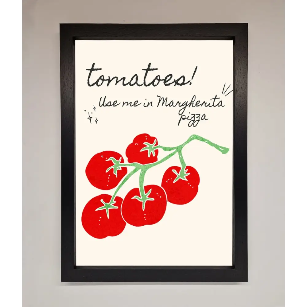 Tomatoes For Pizza Framed Poster - A3 (29.7 x 42 cm) / Black - Framed Print