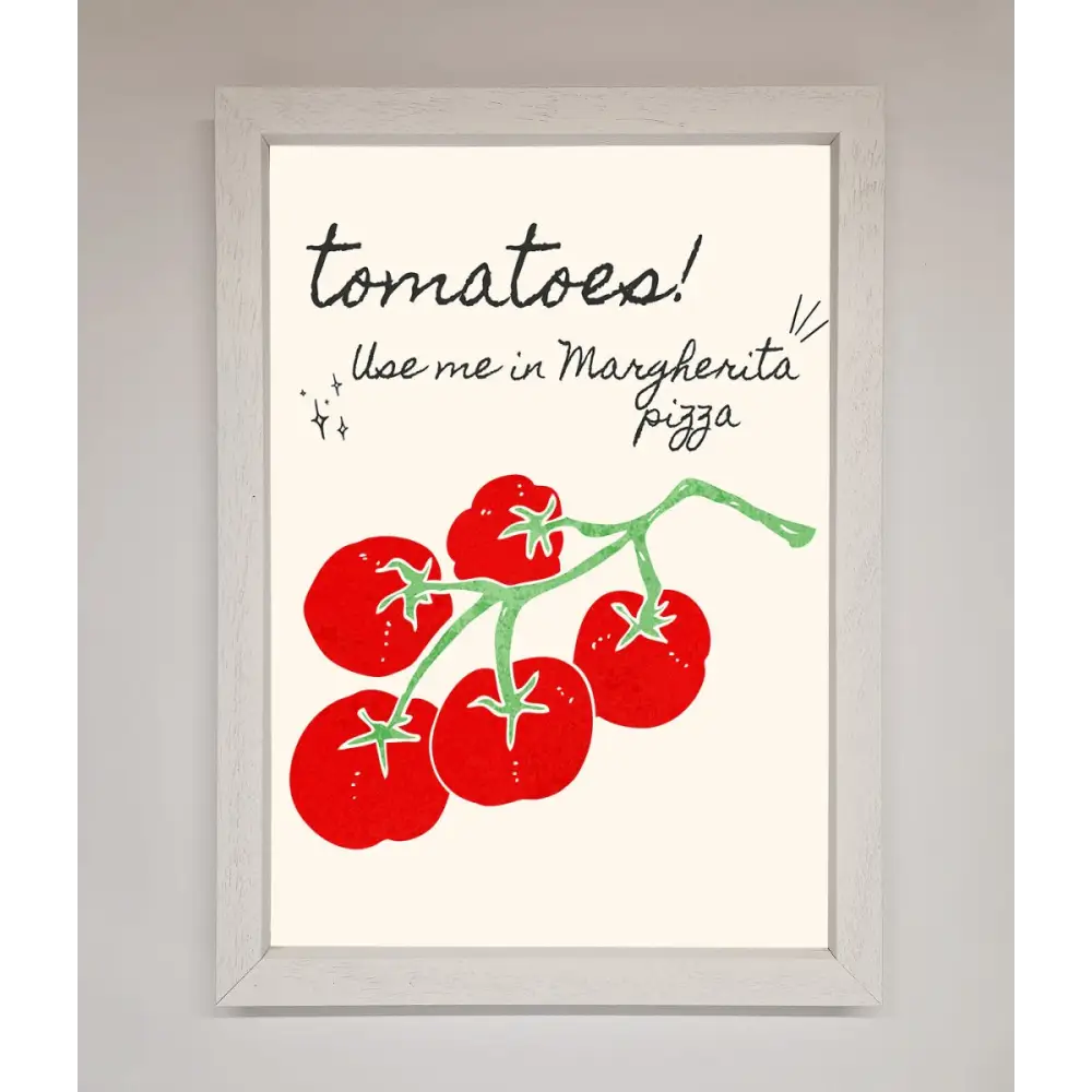 Tomatoes For Pizza Framed Poster - A3 (29.7 x 42 cm) / White - Framed Print
