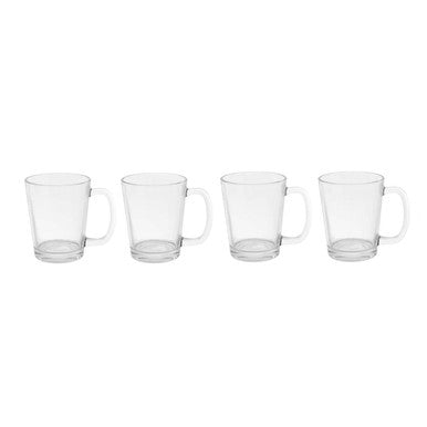 Torta Set Of Four Glass Clear Glass Mugs