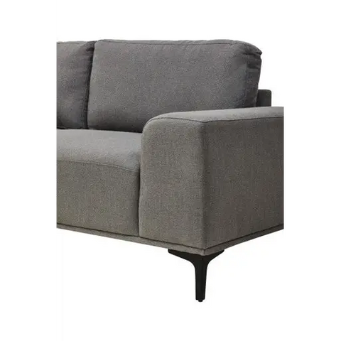 Toulon 3 Seat Grey Fabric Left Chaise Sofa - Chaise Lounge