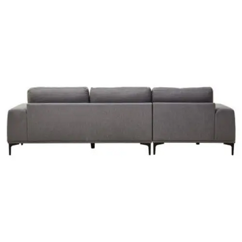 Toulon 3 Seat Grey Fabric Left Chaise Sofa - Chaise Lounge