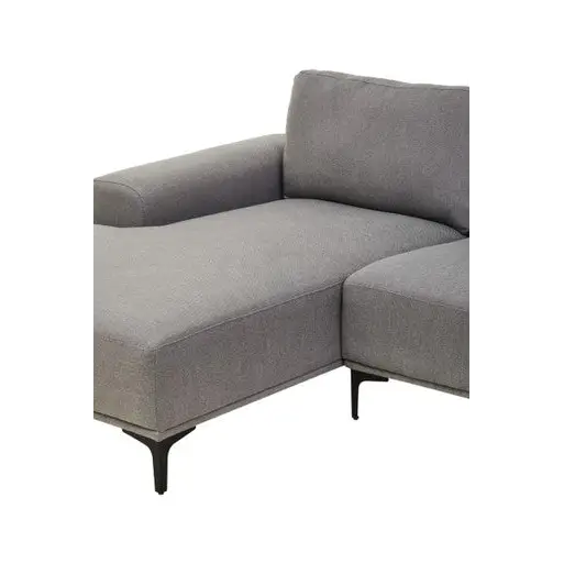Toulon 3 Seat Grey Fabric Left Chaise Sofa - Chaise Lounge