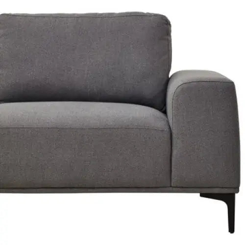Toulon 3 Seat Grey Fabric Left Chaise Sofa - Chaise Lounge