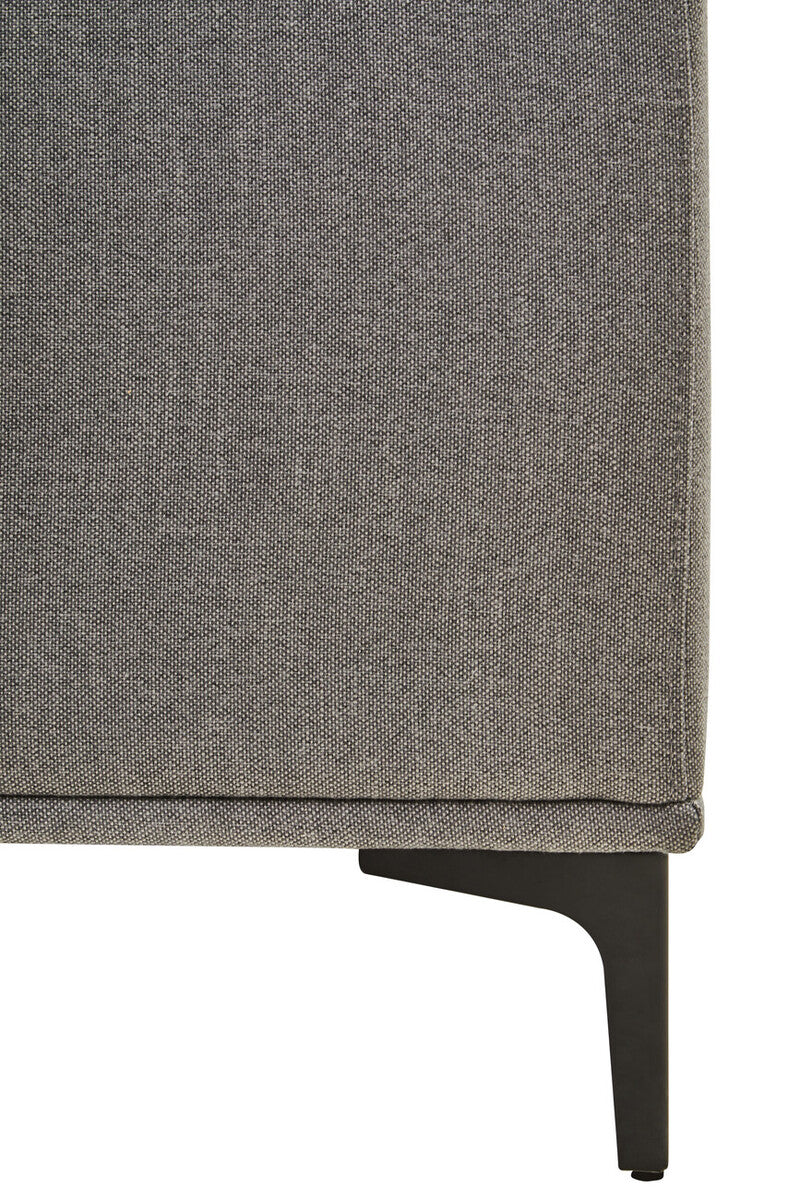 Toulon 3 Seat Grey Fabric Right Chaise Sofa