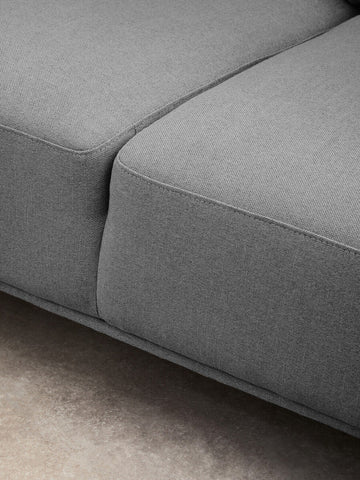 Toulon 3 Seat Grey Fabric Right Chaise Sofa