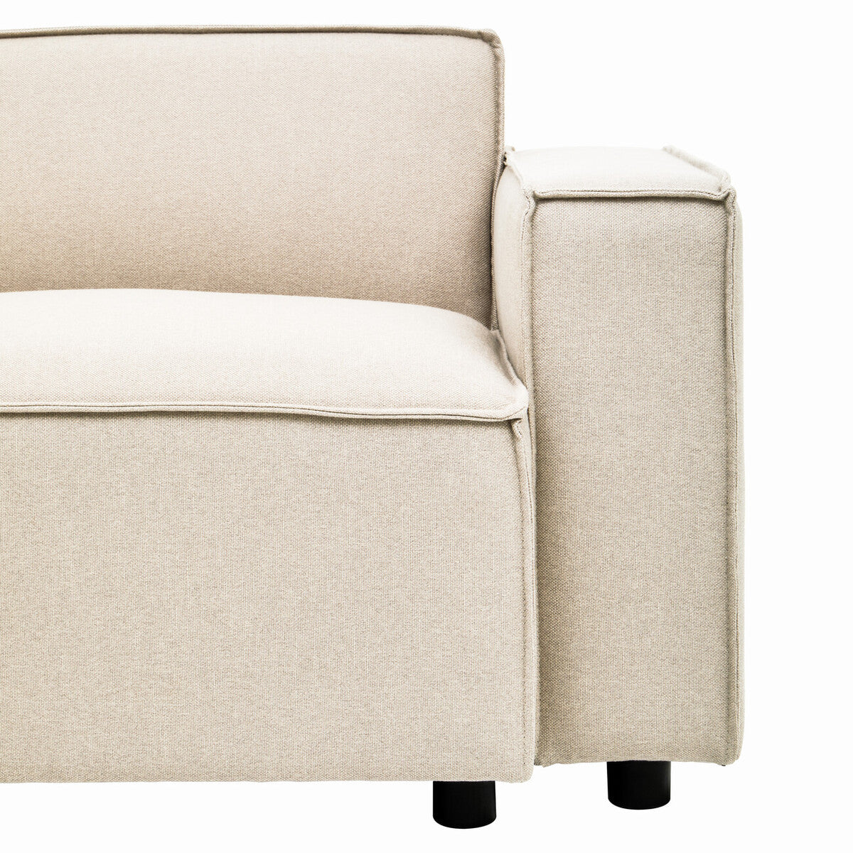 Toulouse Cream Fabric Right Arm Modular Sofa