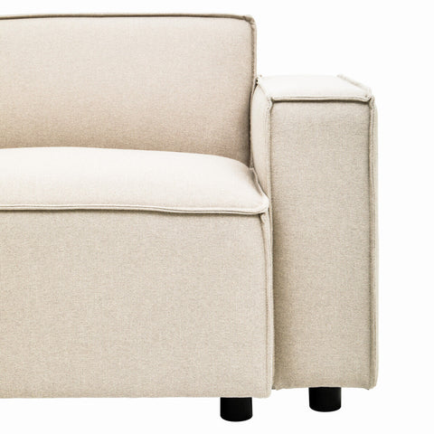 Toulouse Cream Fabric Right Arm Modular Sofa