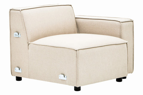 Toulouse Cream Fabric Right Arm Modular Sofa