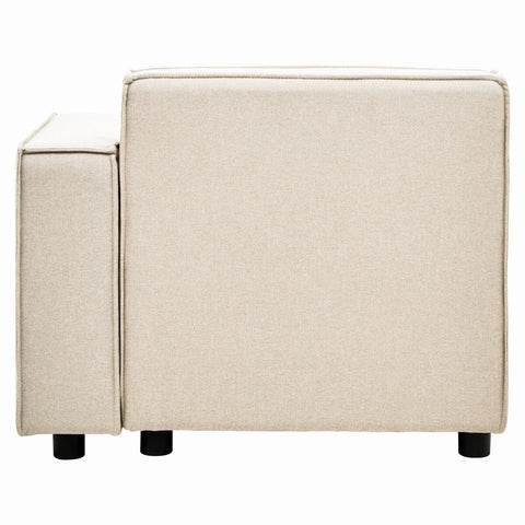 Toulouse Cream Fabric Right Arm Modular Sofa