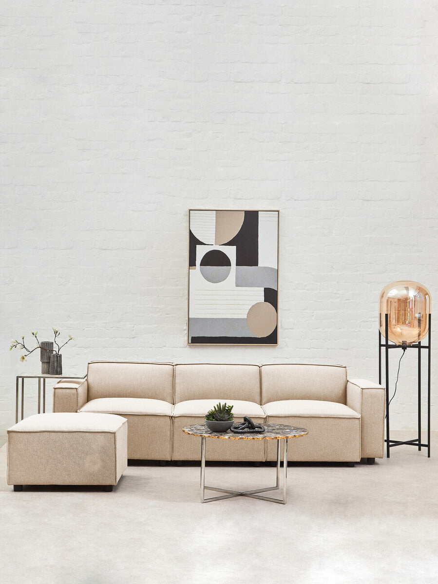 Toulouse Cream Fabric Right Arm Modular Sofa
