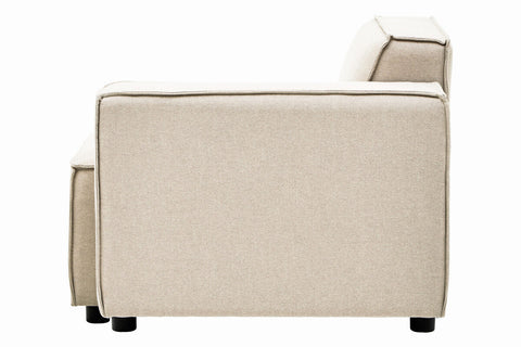 Toulouse Cream Fabric Right Arm Modular Sofa