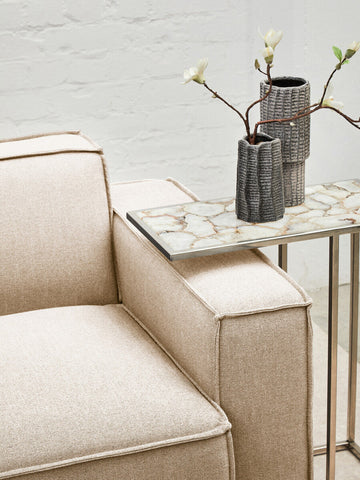 Toulouse Cream Fabric Right Arm Modular Sofa