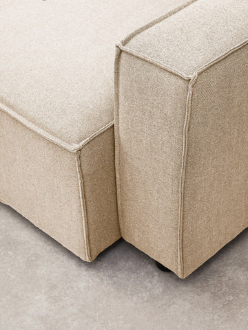 Toulouse Cream Fabric Right Arm Modular Sofa