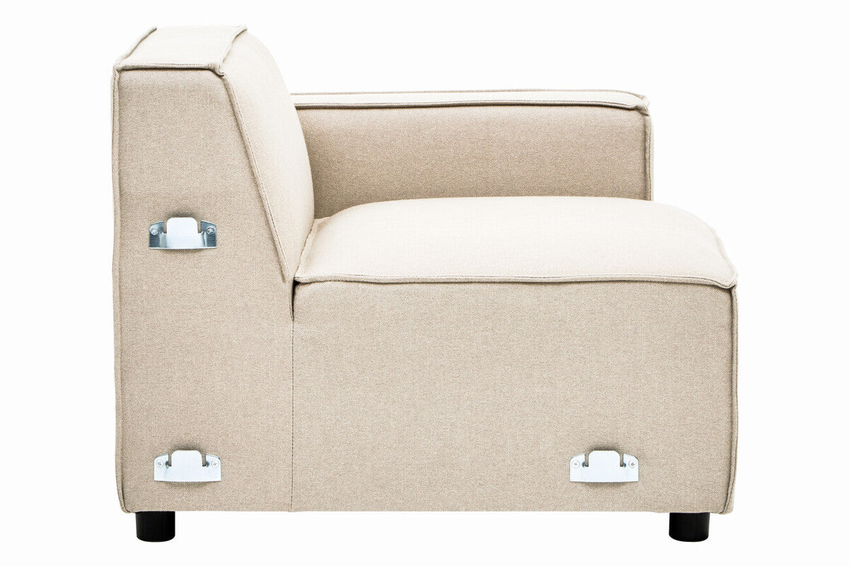 Toulouse Cream Fabric Right Arm Modular Sofa