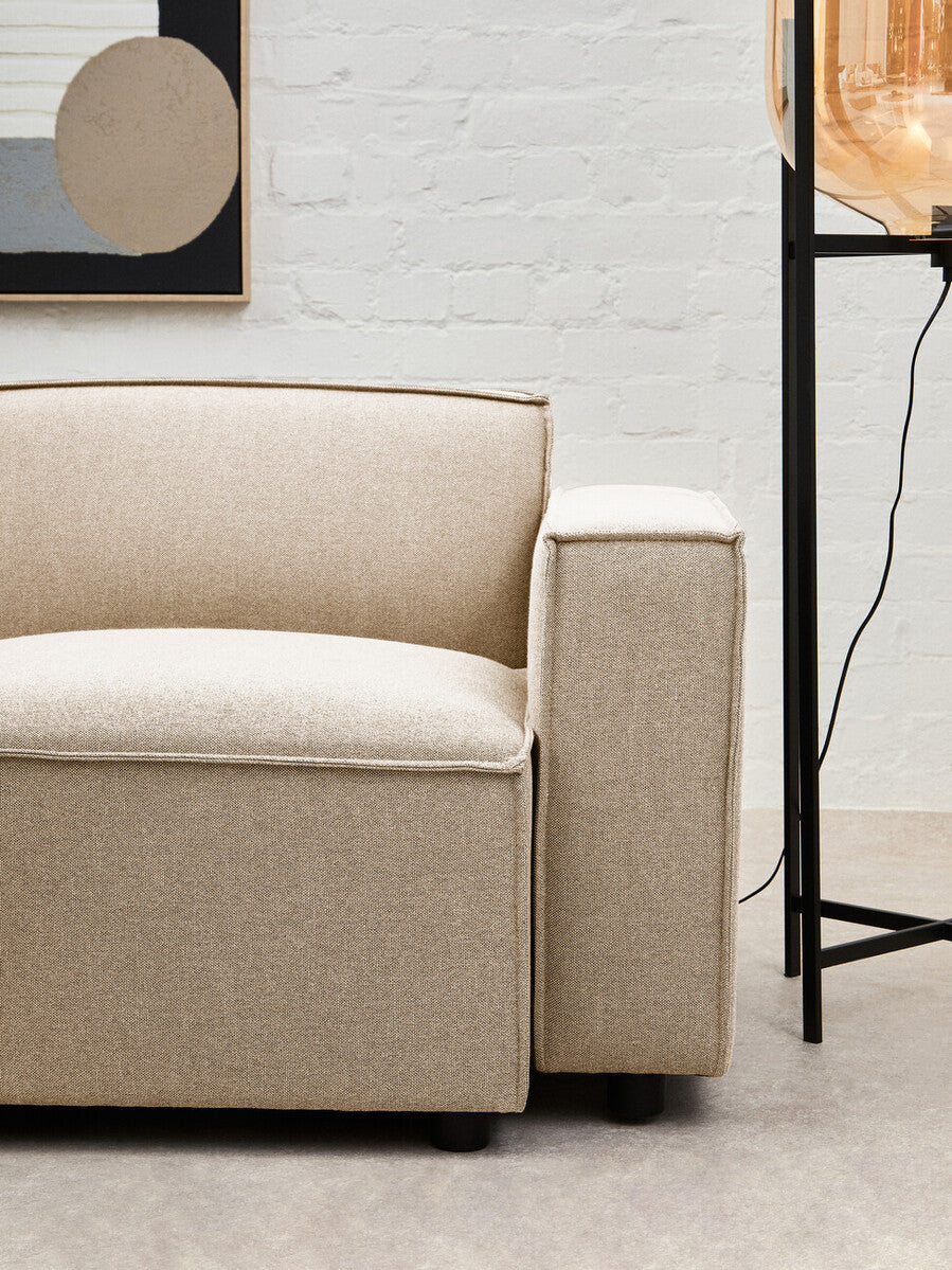 Toulouse Cream Fabric Right Arm Modular Sofa