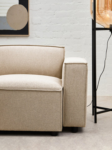 Toulouse Cream Fabric Right Arm Modular Sofa