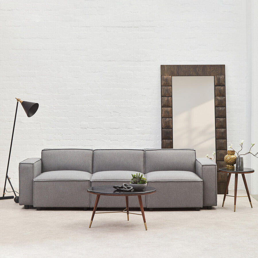 Toulouse Grey Fabric Armless Modular Sofa