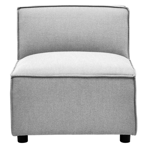 Toulouse Grey Fabric Armless Modular Sofa
