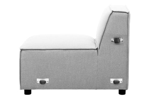 Toulouse Grey Fabric Armless Modular Sofa