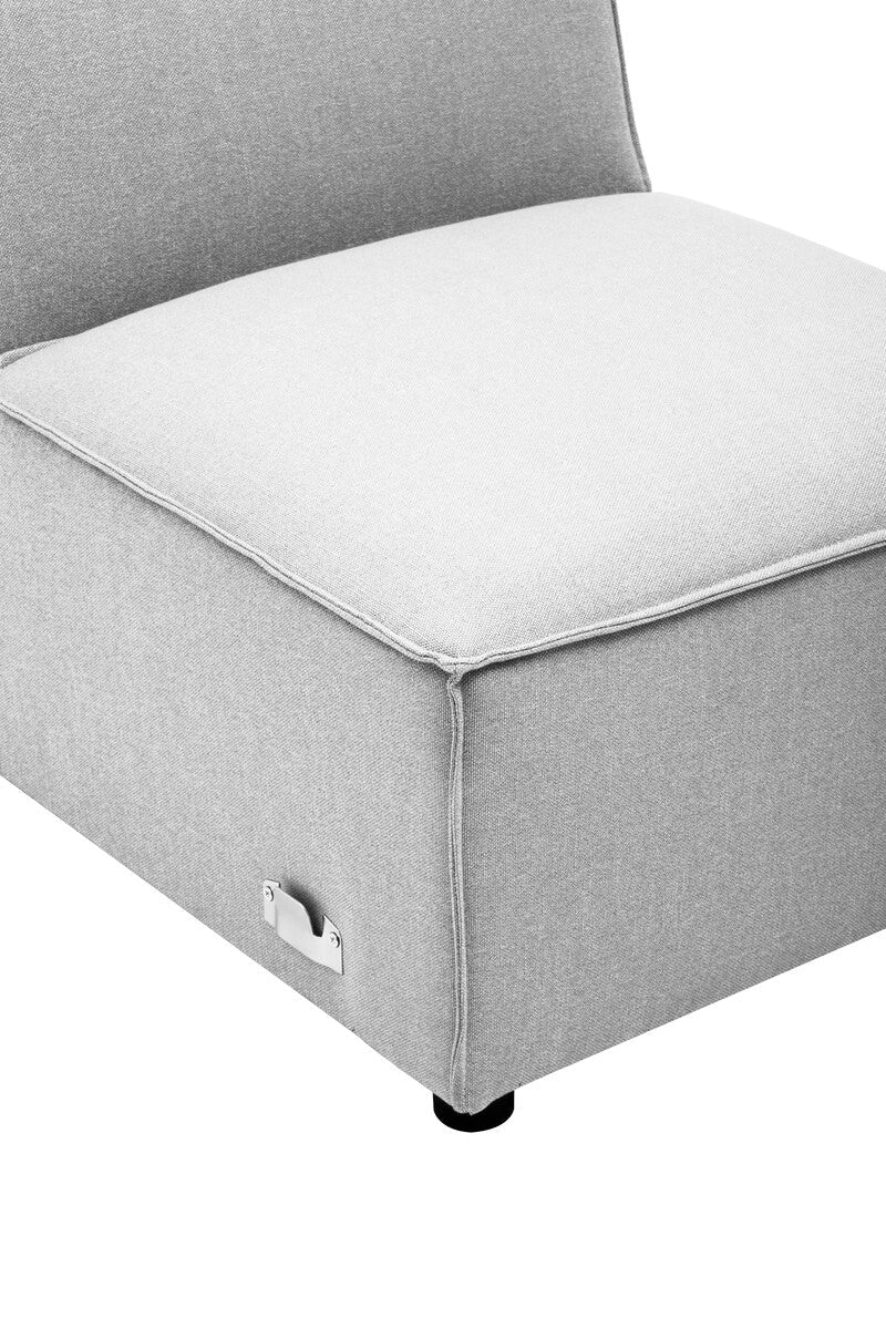 Toulouse Grey Fabric Armless Modular Sofa